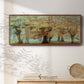 Teal Tree - Floater Framed Canvas Print
