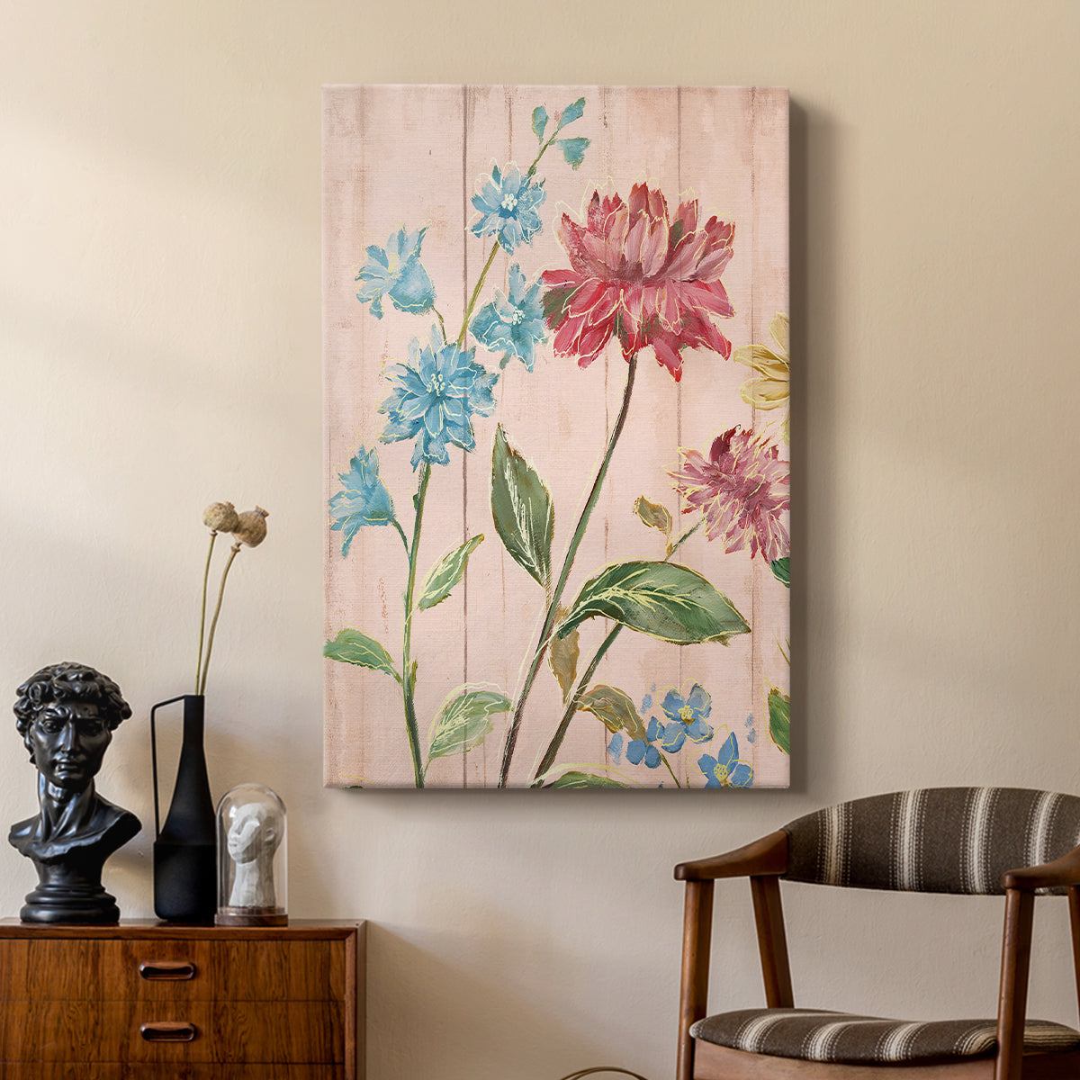 Wildflower Flutter I - Canvas Art Print