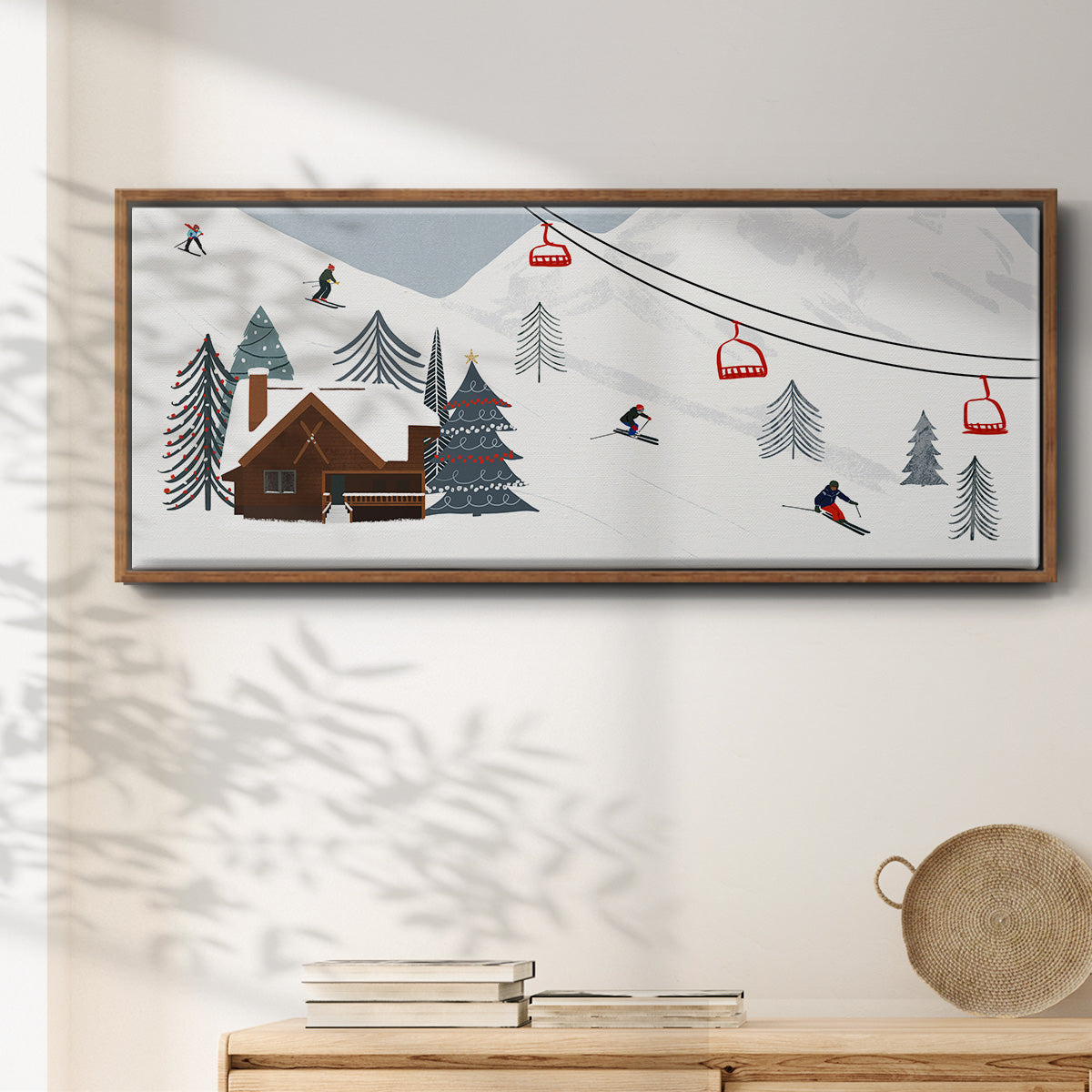 Ski Slope Collection D - Floater Framed Canvas Print