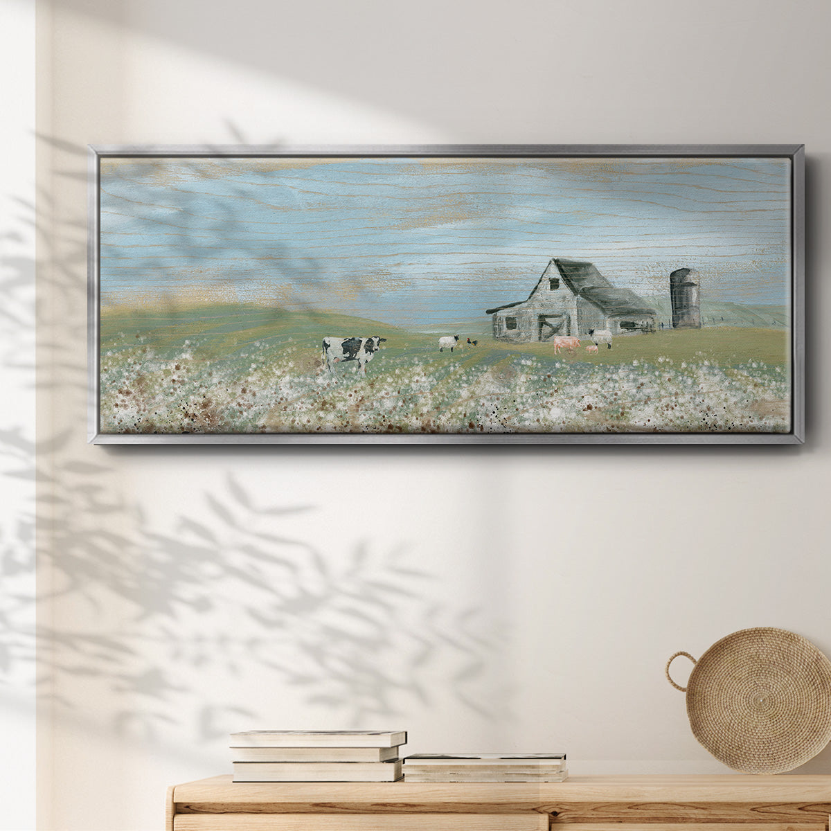 Cotton Fields - Floater Framed Canvas Print