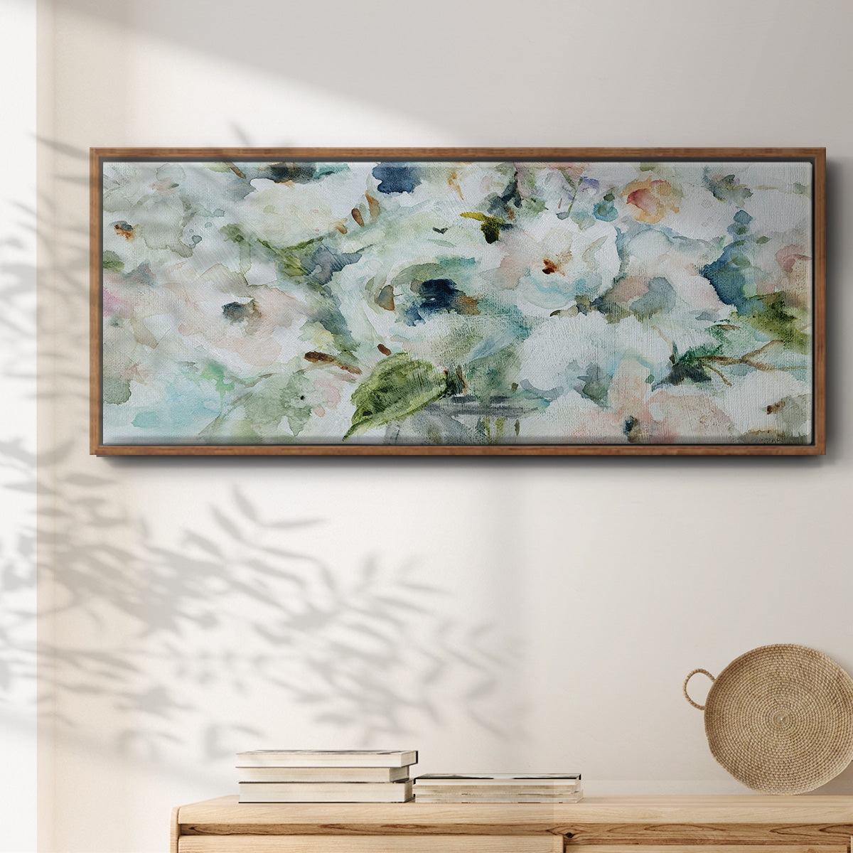 Blooming Softly - Floater Framed Canvas Print