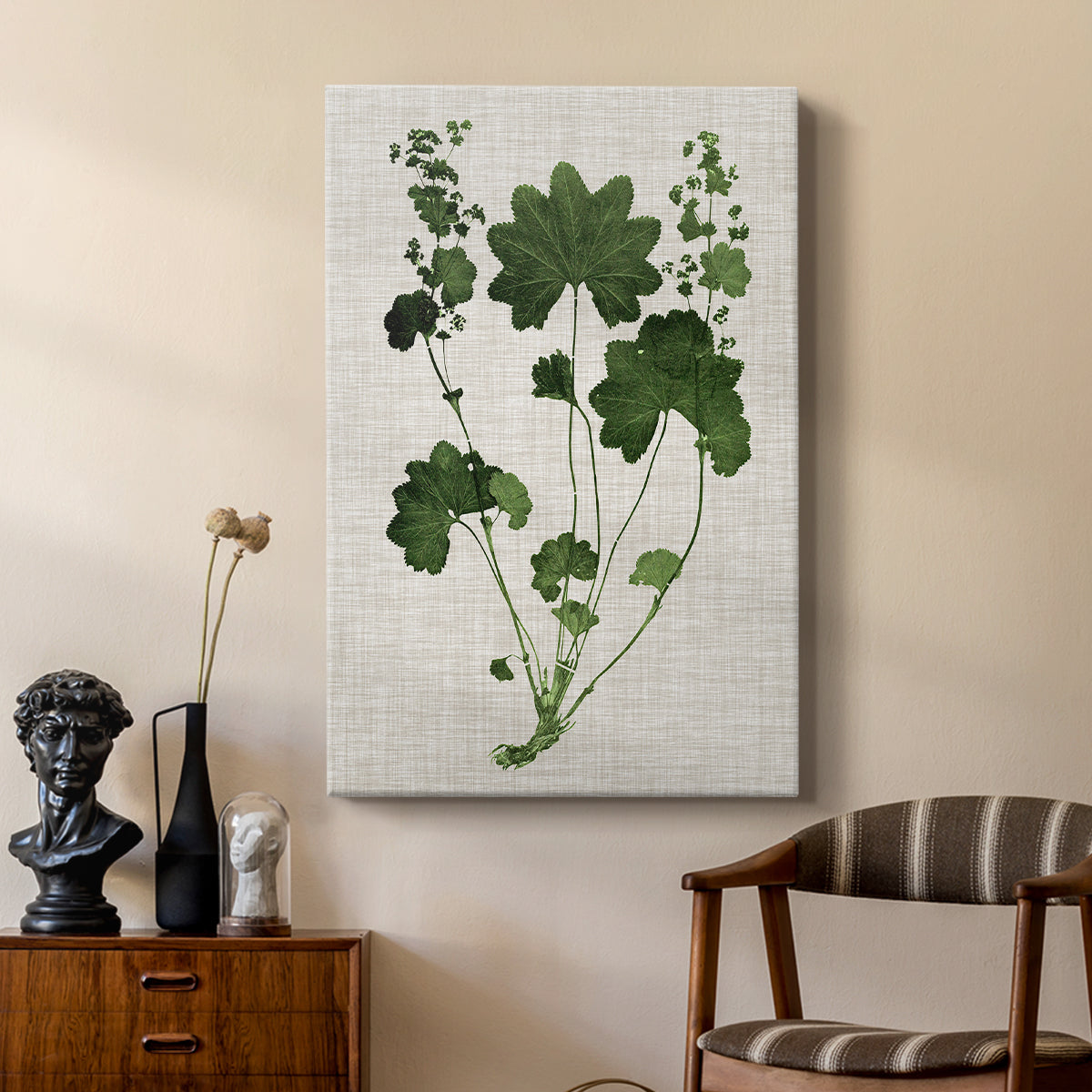 Forest Foliage on Linen IV - Canvas Art Print
