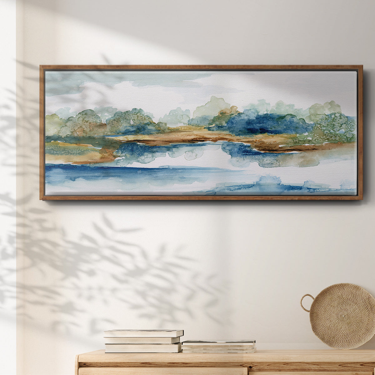 Blue Serenity - Floater Framed Canvas Print