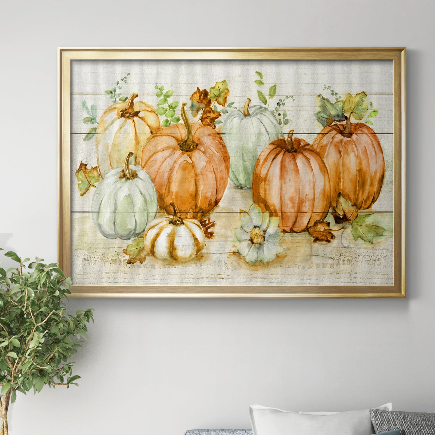 Harvest Pumpkins Premium Classic Framed Canvas - Ready to Hang