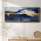 Gilded Indigo Sea II - Floater Framed Canvas Print