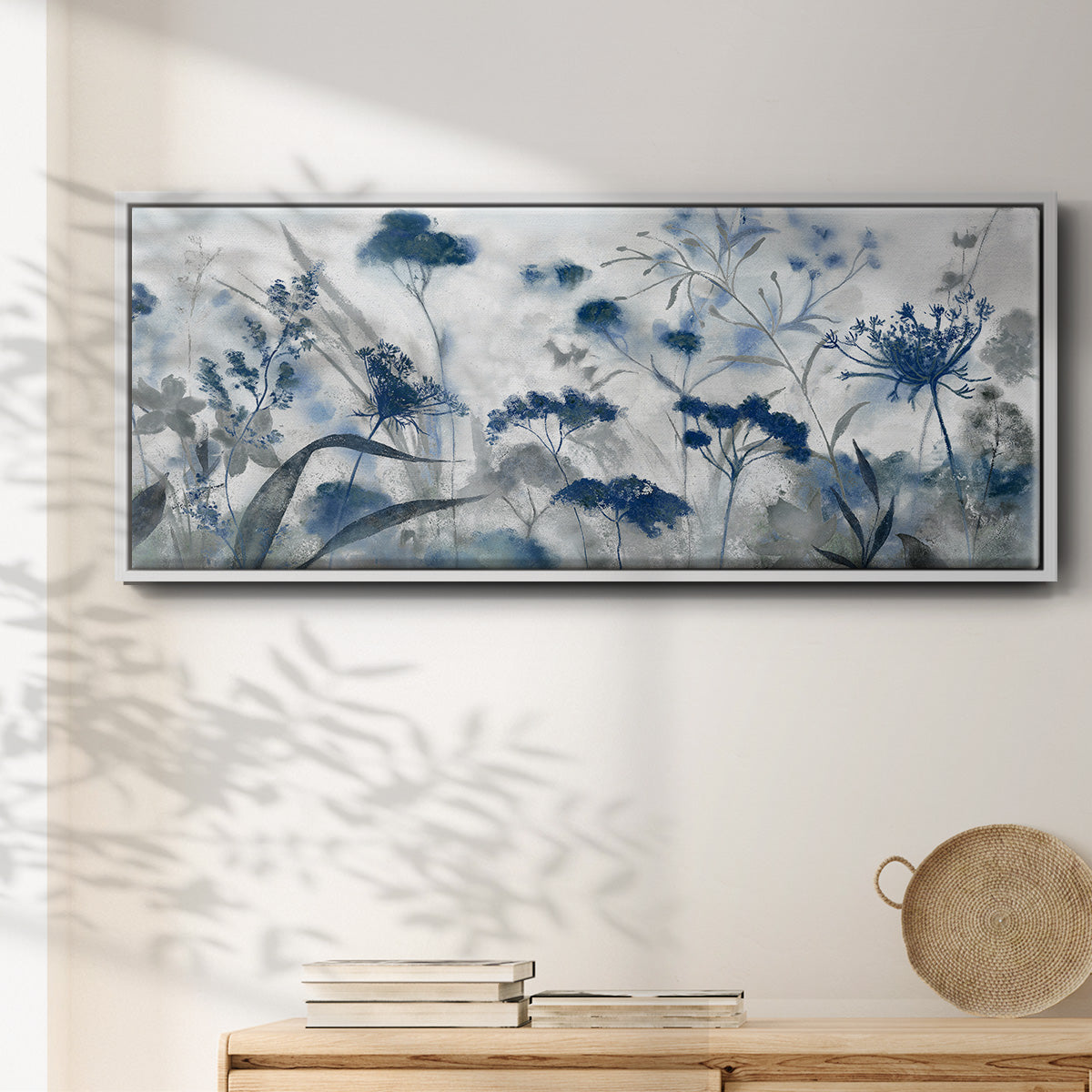 Inky Indigo - Floater Framed Canvas Print