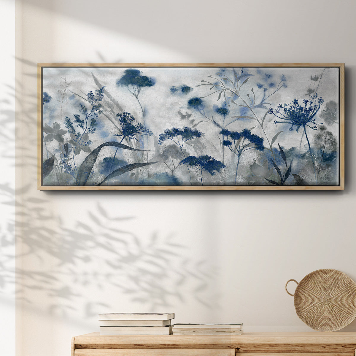 Inky Indigo - Floater Framed Canvas Print