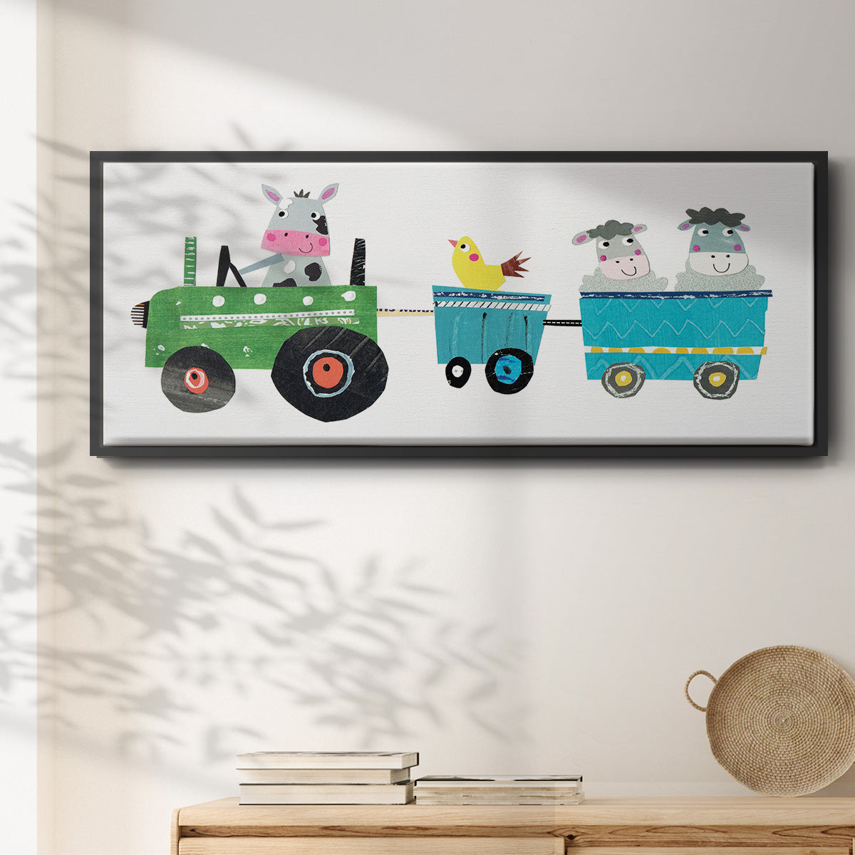 Cute Farm - Floater Framed Canvas Print