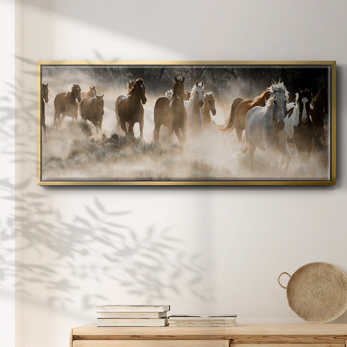 Kickin' Up Dust - Floater Framed Canvas Print