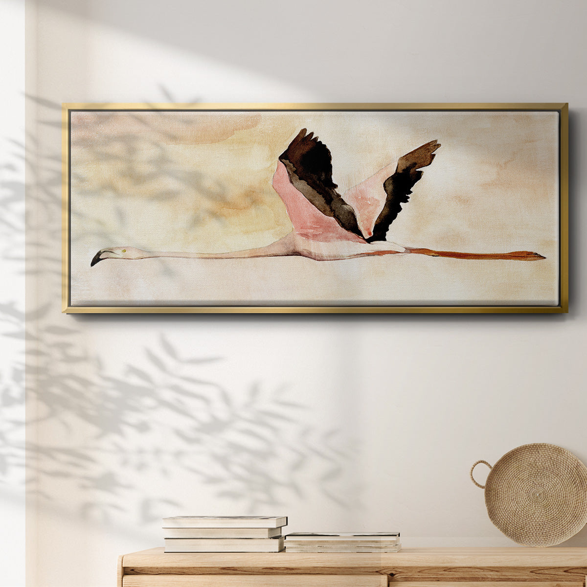 Touching Down I - Floater Framed Canvas Print