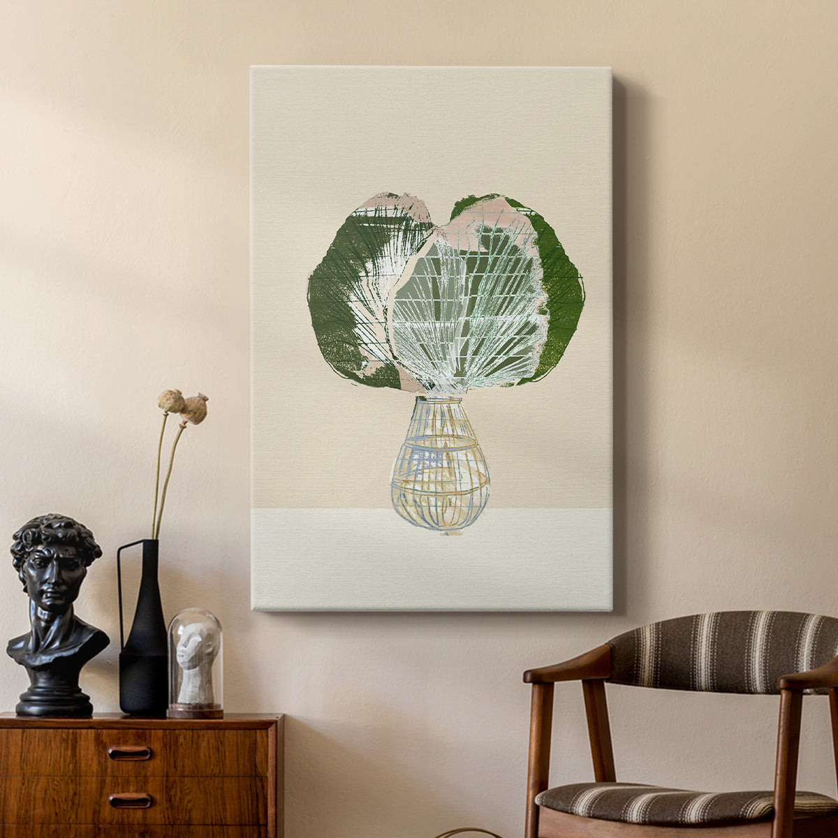 Woven Tropical Leaf I - Canvas Art Print