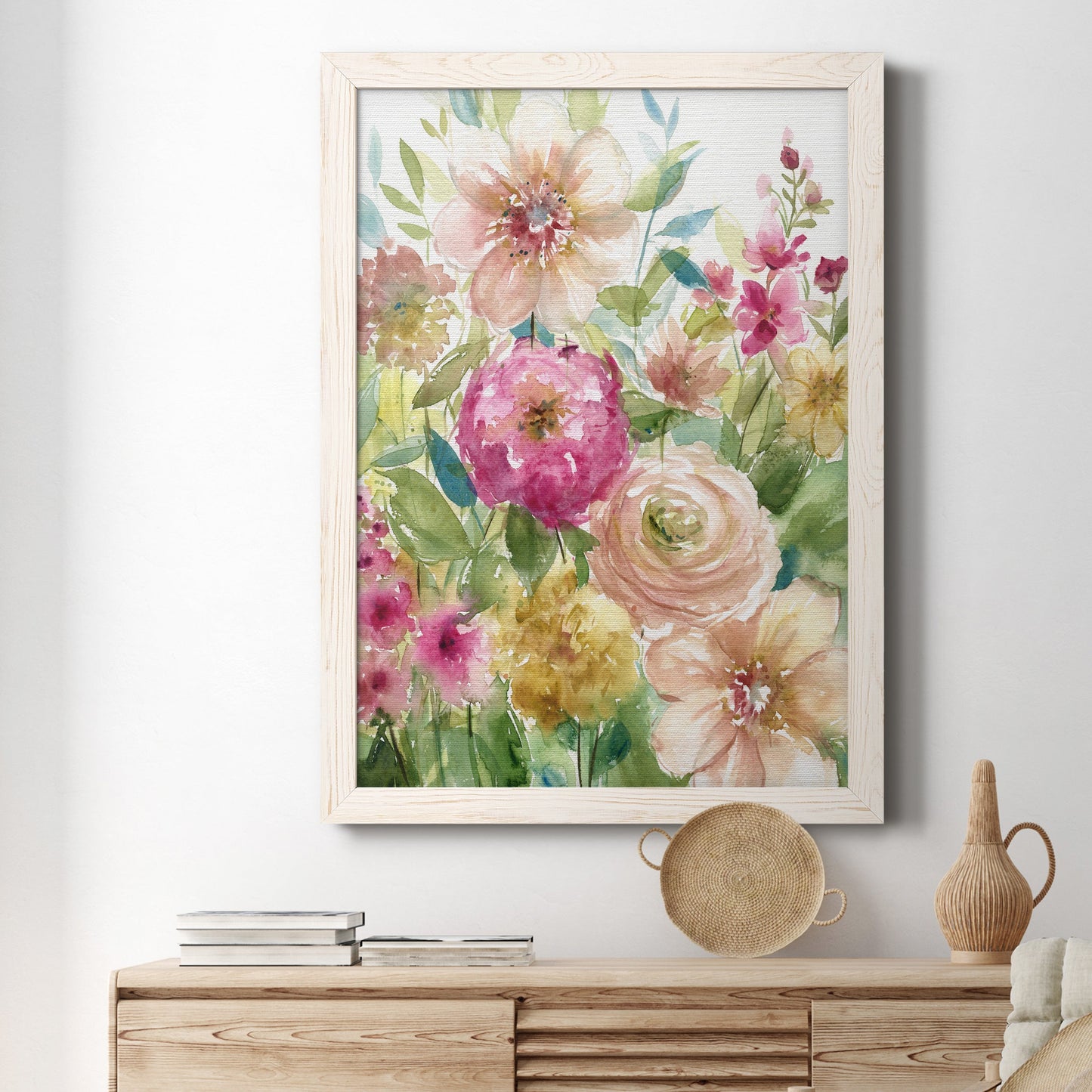 Jardin de Fleurs - Premium Canvas Framed in Barnwood - Ready to Hang