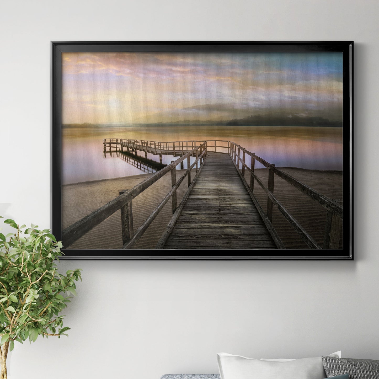 Morning on the Lake Premium Classic Framed Canvas - Ready to Hang