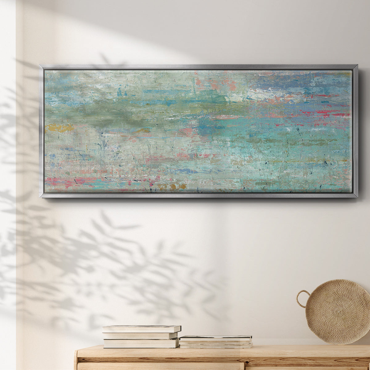 Pastel Watergarden - Floater Framed Canvas Print