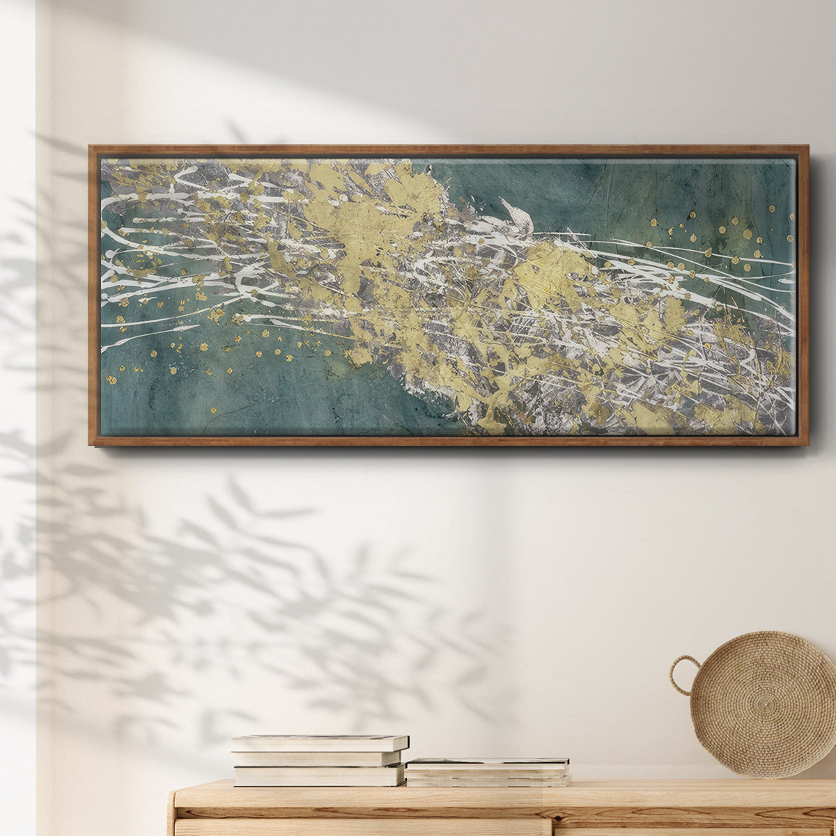 Mistral VI in Sea Green - Floater Framed Canvas Print