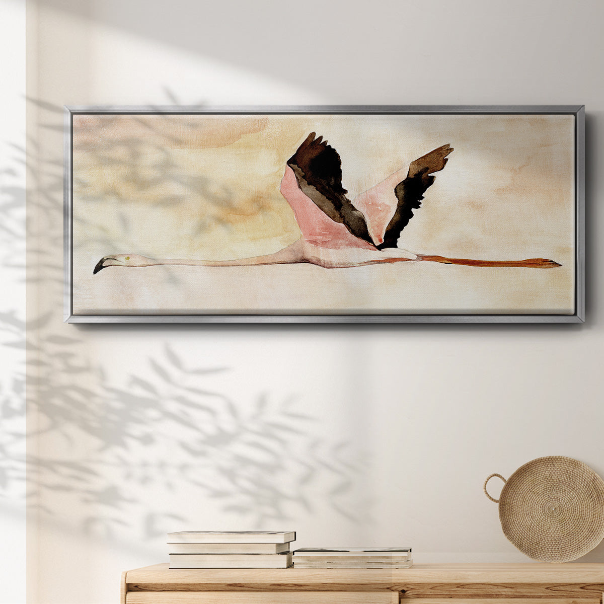Touching Down I - Floater Framed Canvas Print