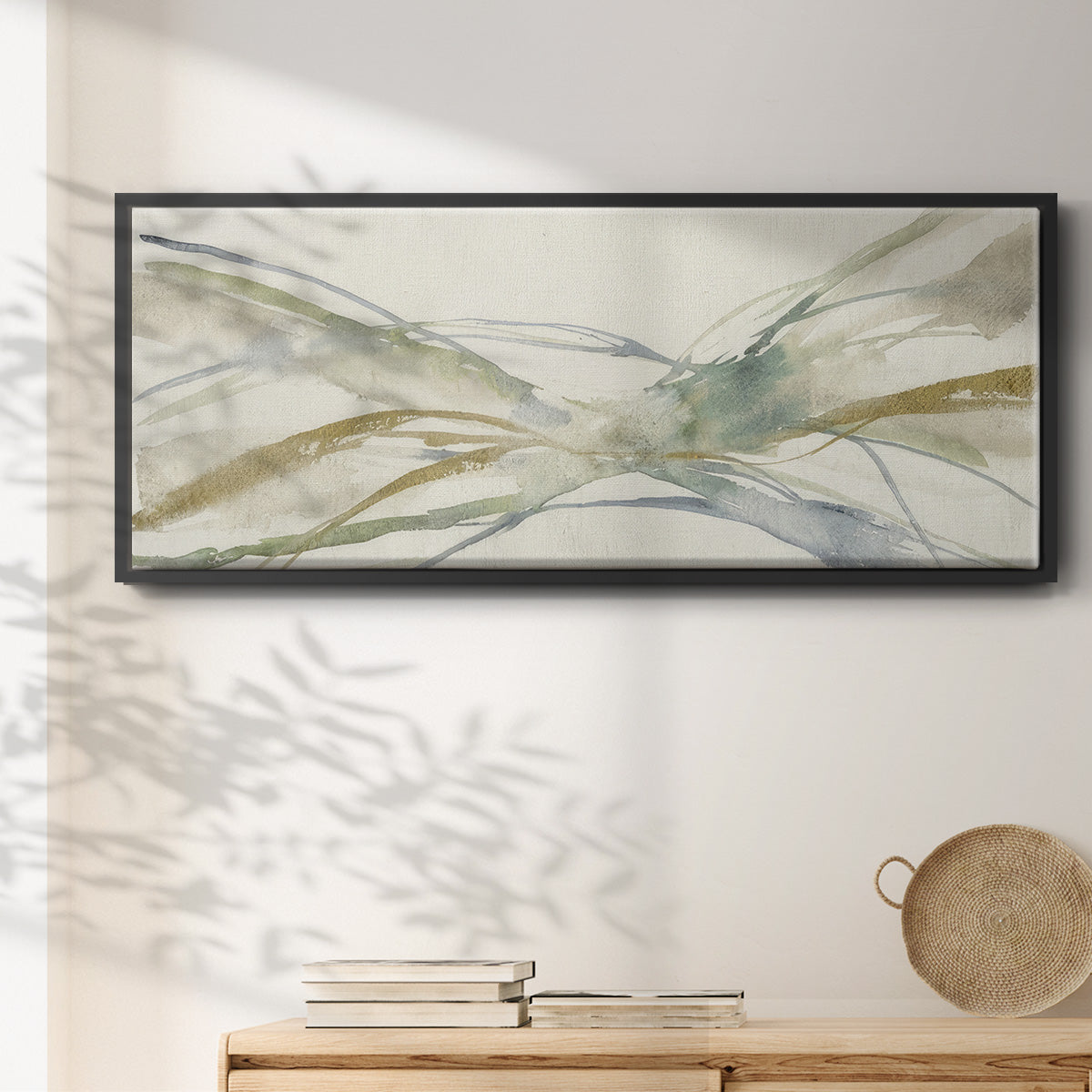 Watercolor Waves II - Floater Framed Canvas Print