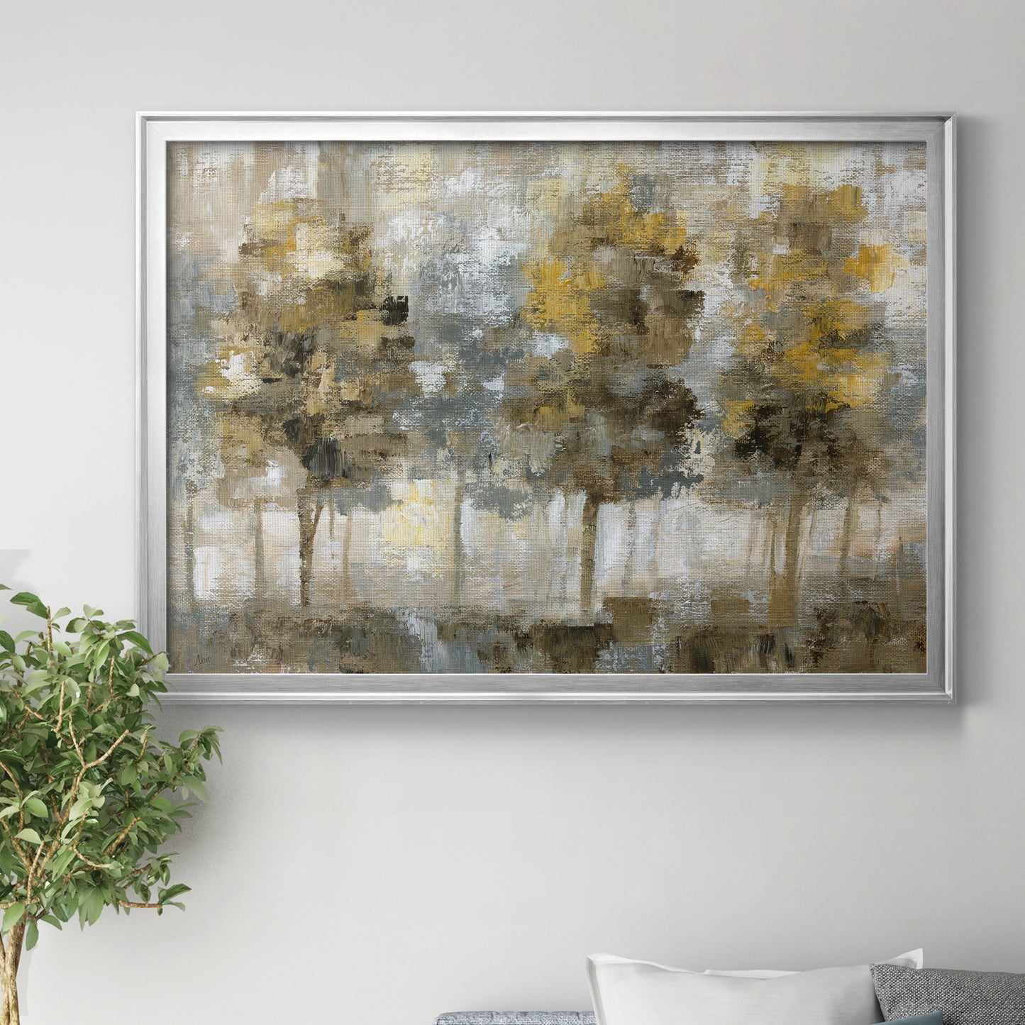 Linen Trees Premium Classic Framed Canvas - Ready to Hang