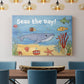 Cute Sea Creatures II - Canvas Art Print
