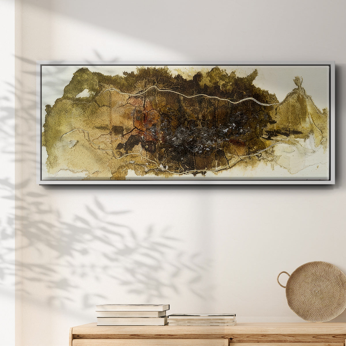Bonded Gold I - Floater Framed Canvas Print