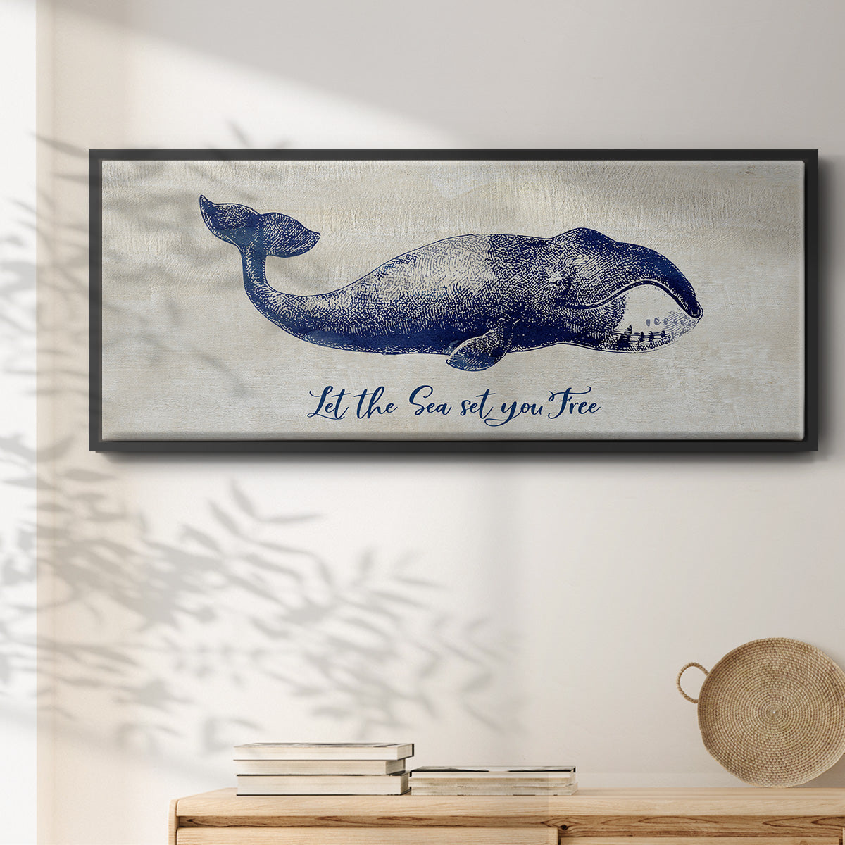Let The Sea Set You Free - Floater Framed Canvas Print