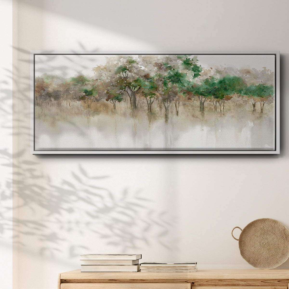 Subtle Meadow Reflections - Floater Framed Canvas Print