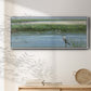 Wading at Dusk - Floater Framed Canvas Print