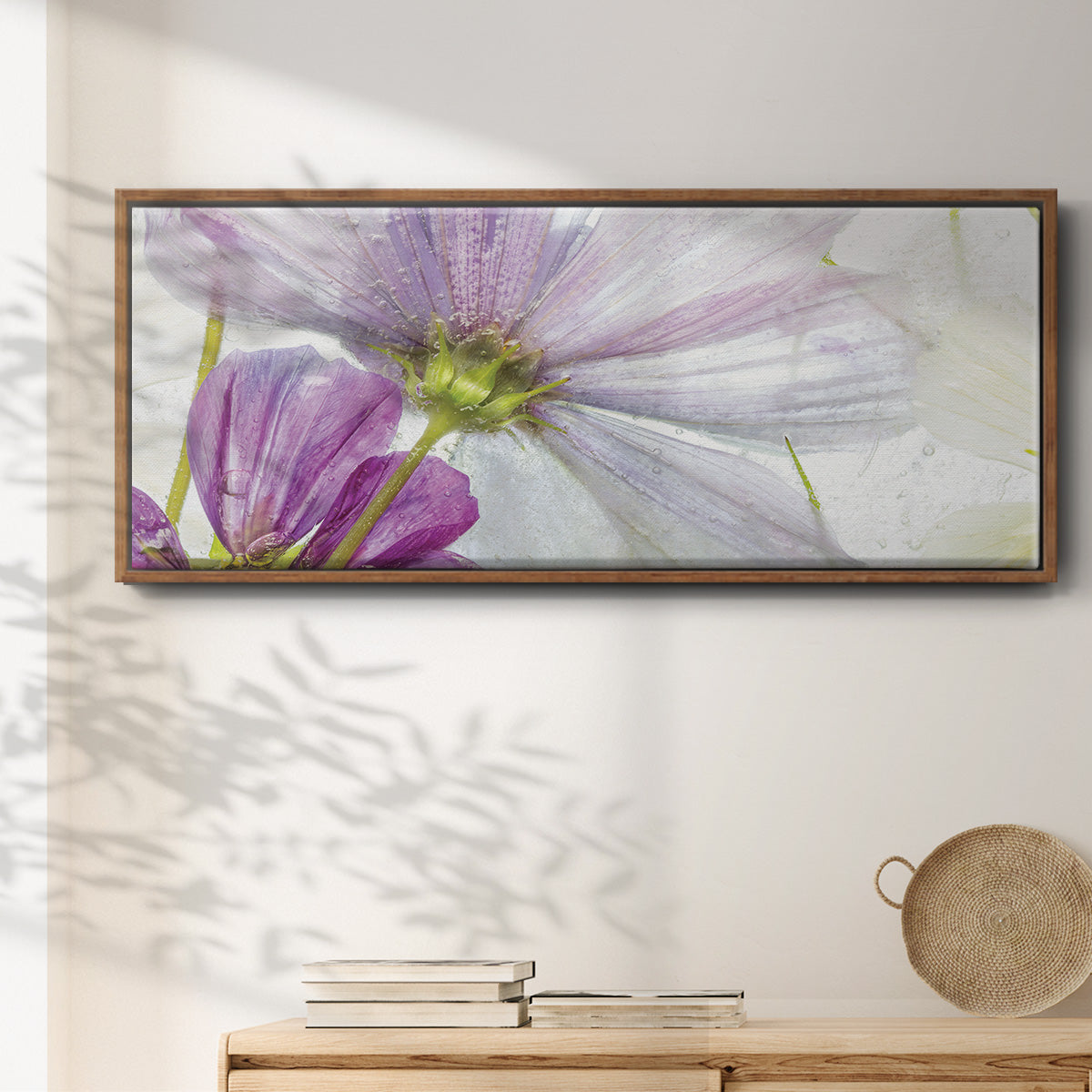 Frozen Floral I - Floater Framed Canvas Print