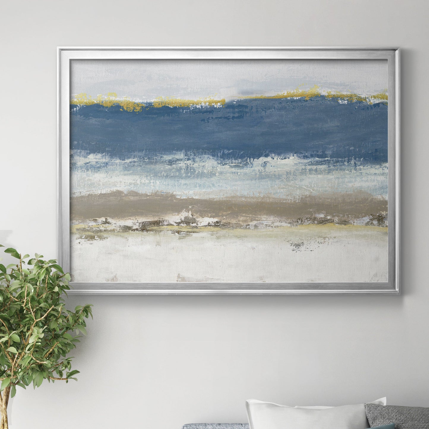Blue Skies - Modern Framed Canvas Print