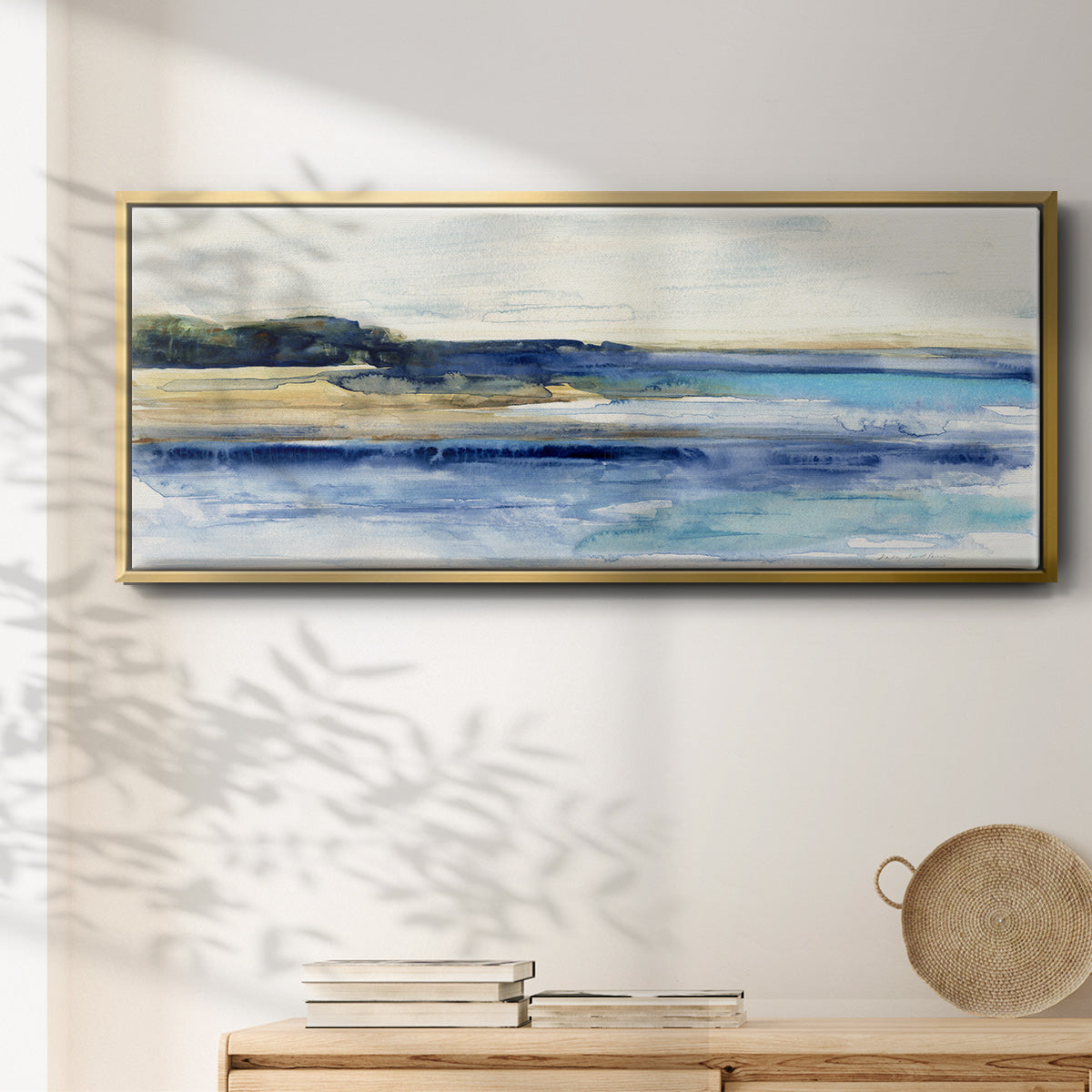 Indigo Bay - Floater Framed Canvas Print