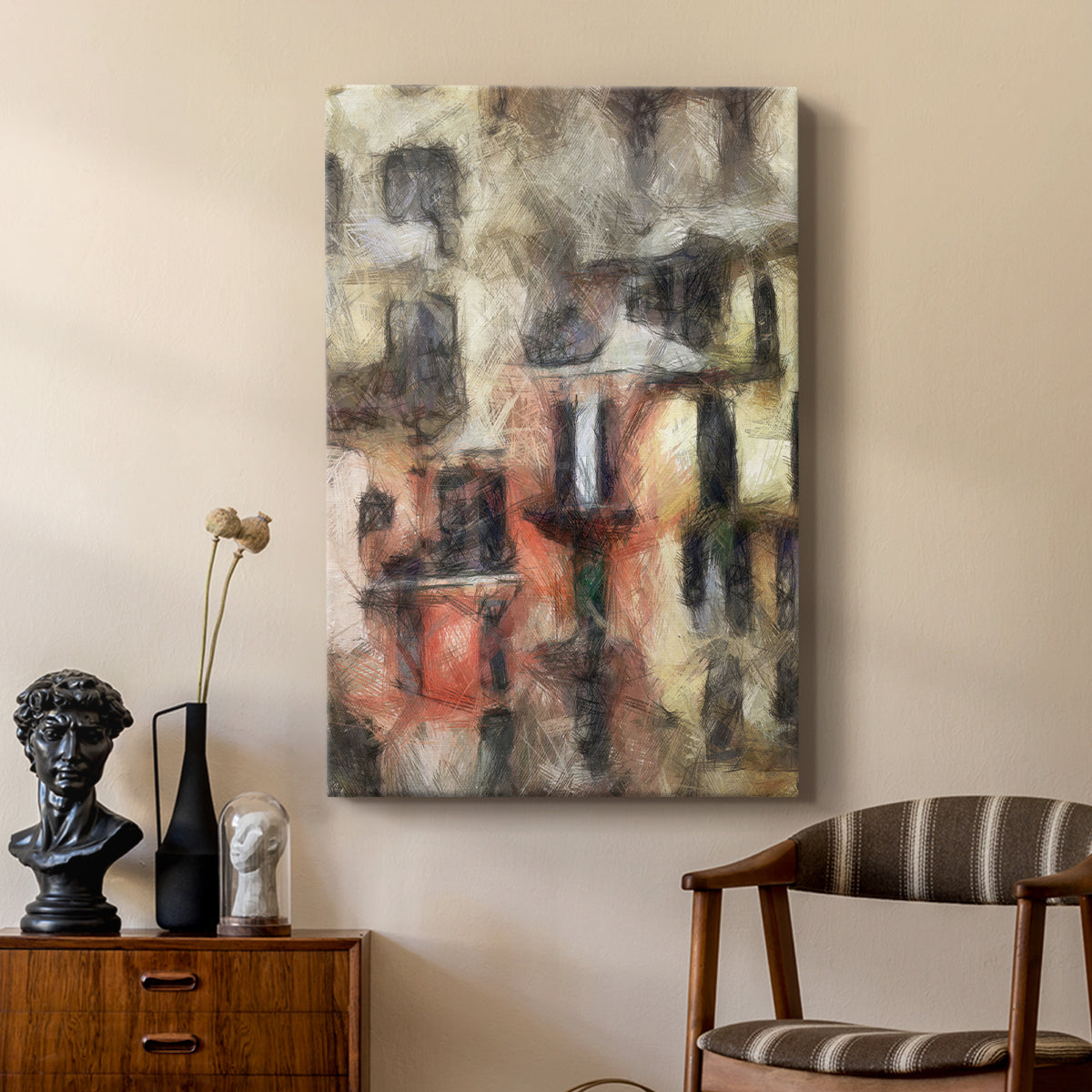 Stacked Houses I - Canvas Art Print