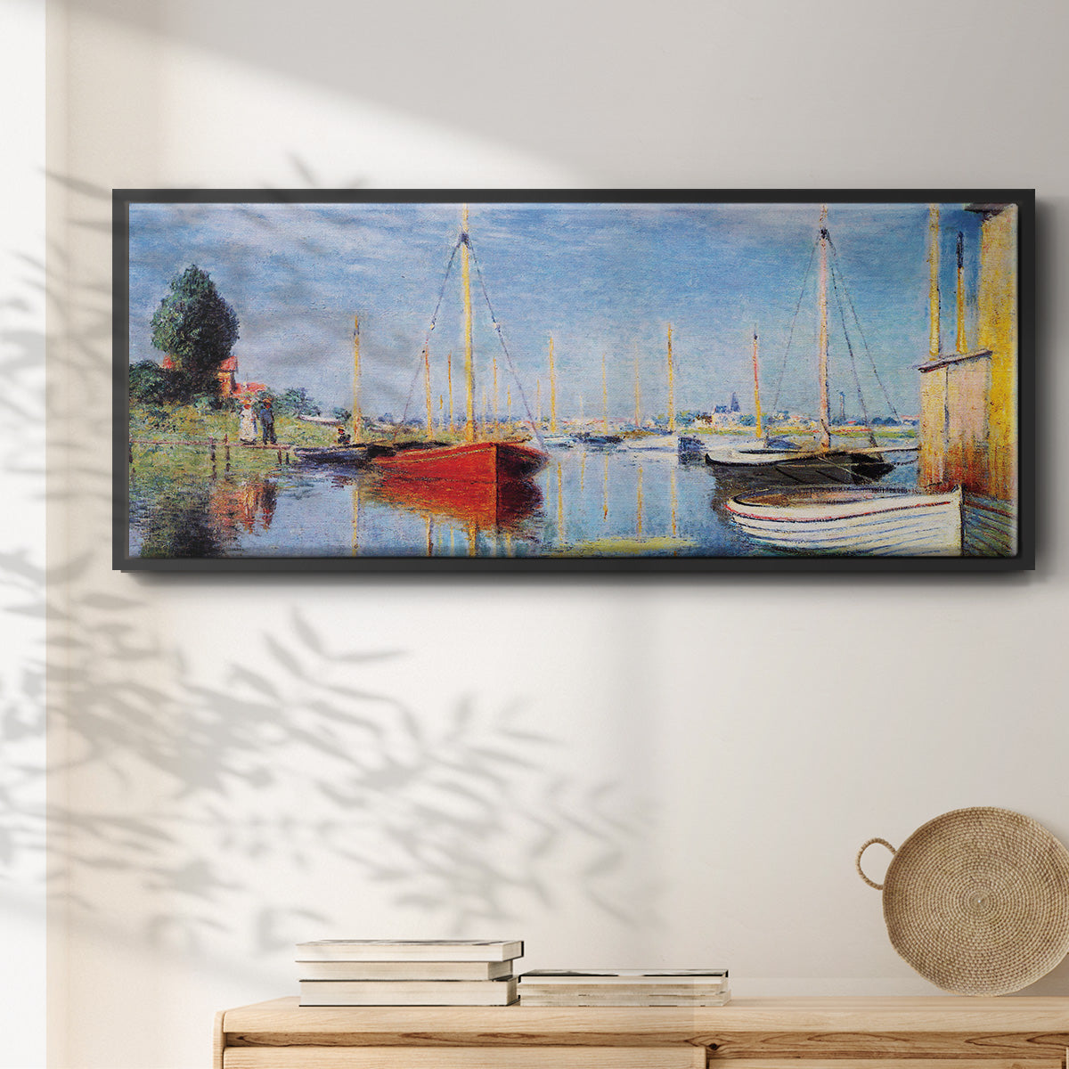 Pleasure Boats at Argenteuil - Floater Framed Canvas Print