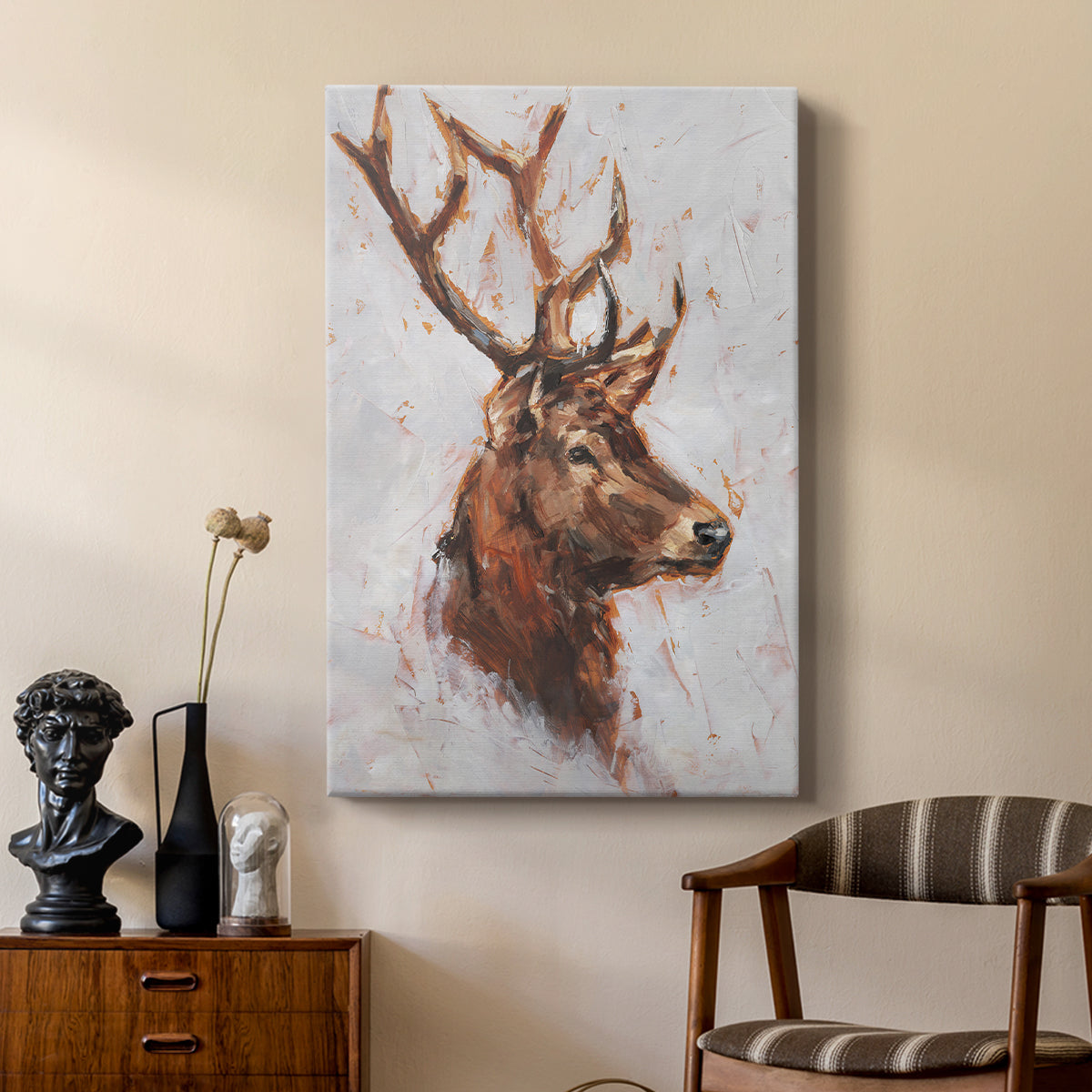 Stag Study II - Canvas Art Print