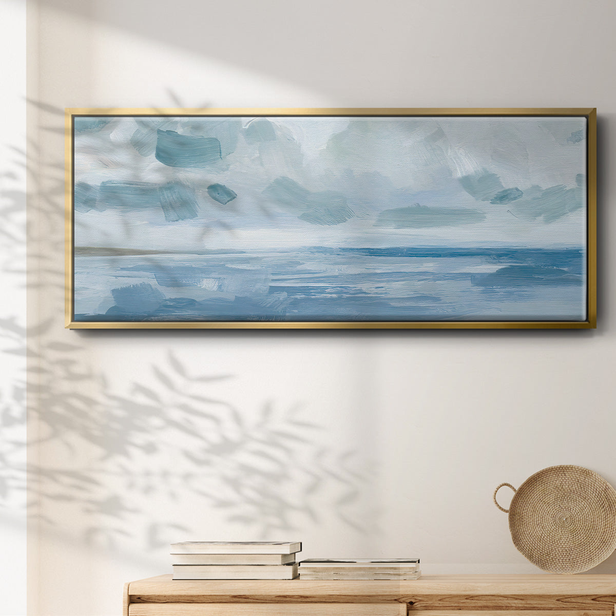Calm Seascape I - Floater Framed Canvas Print