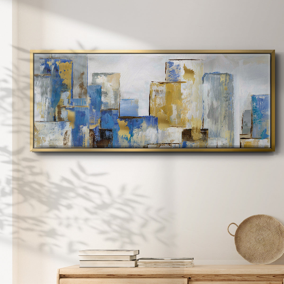 City Blues I - Floater Framed Canvas Print
