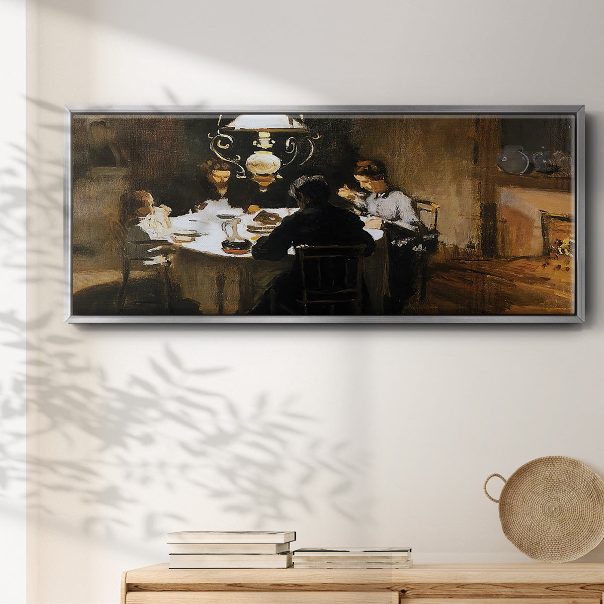The Dinner, 1868 - Floater Framed Canvas Print