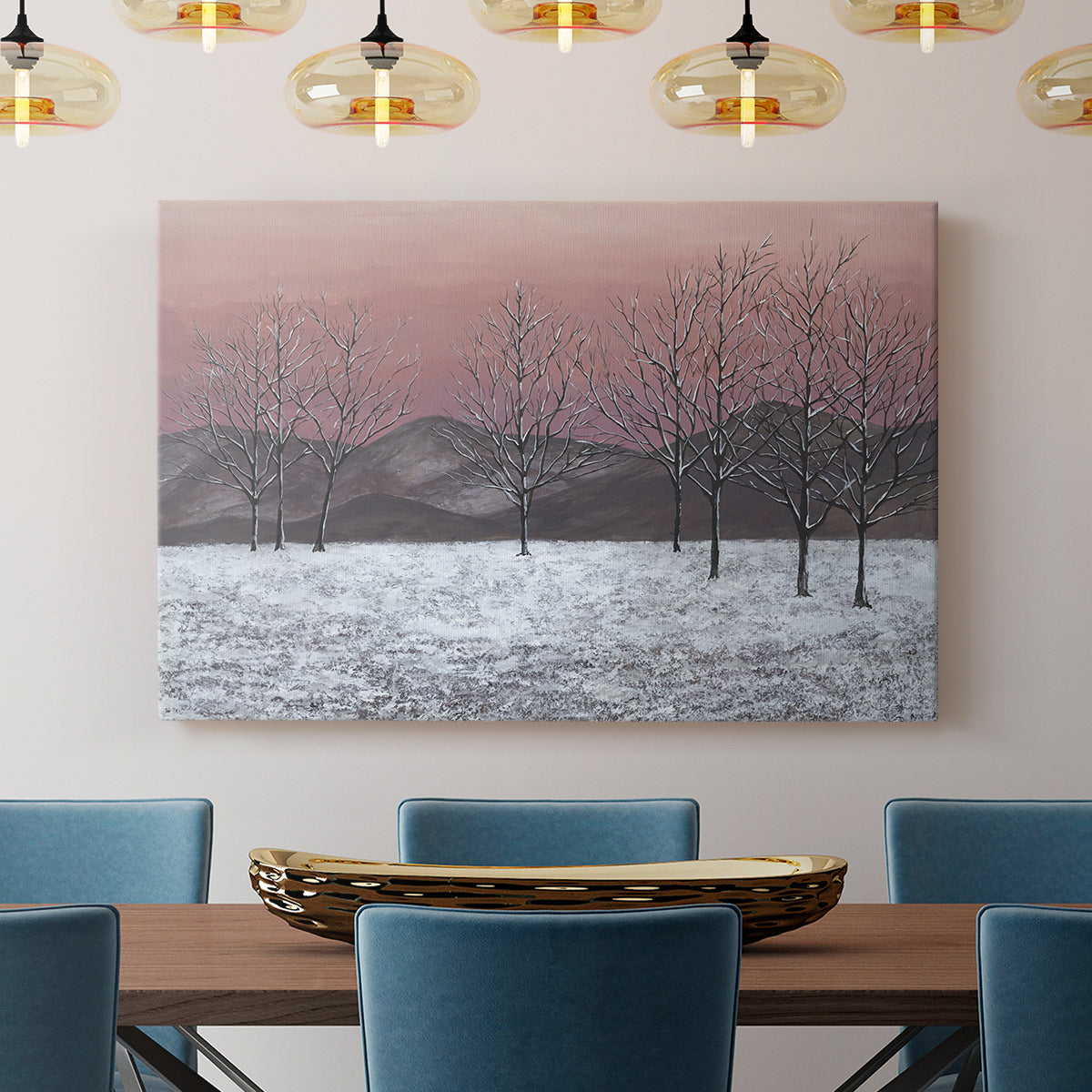 Sunset Snowfall II - Canvas Art Print