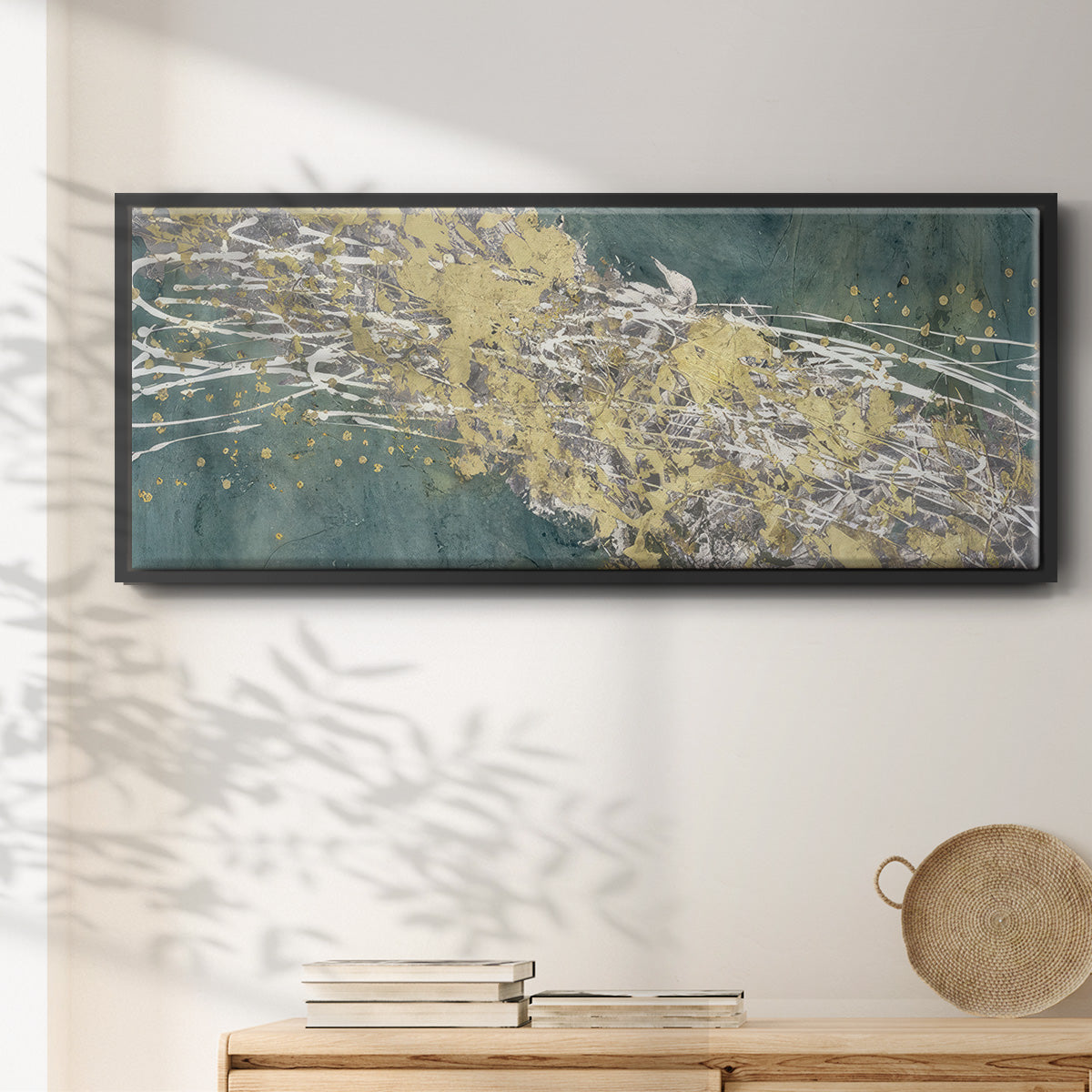 Mistral VI in Sea Green - Floater Framed Canvas Print