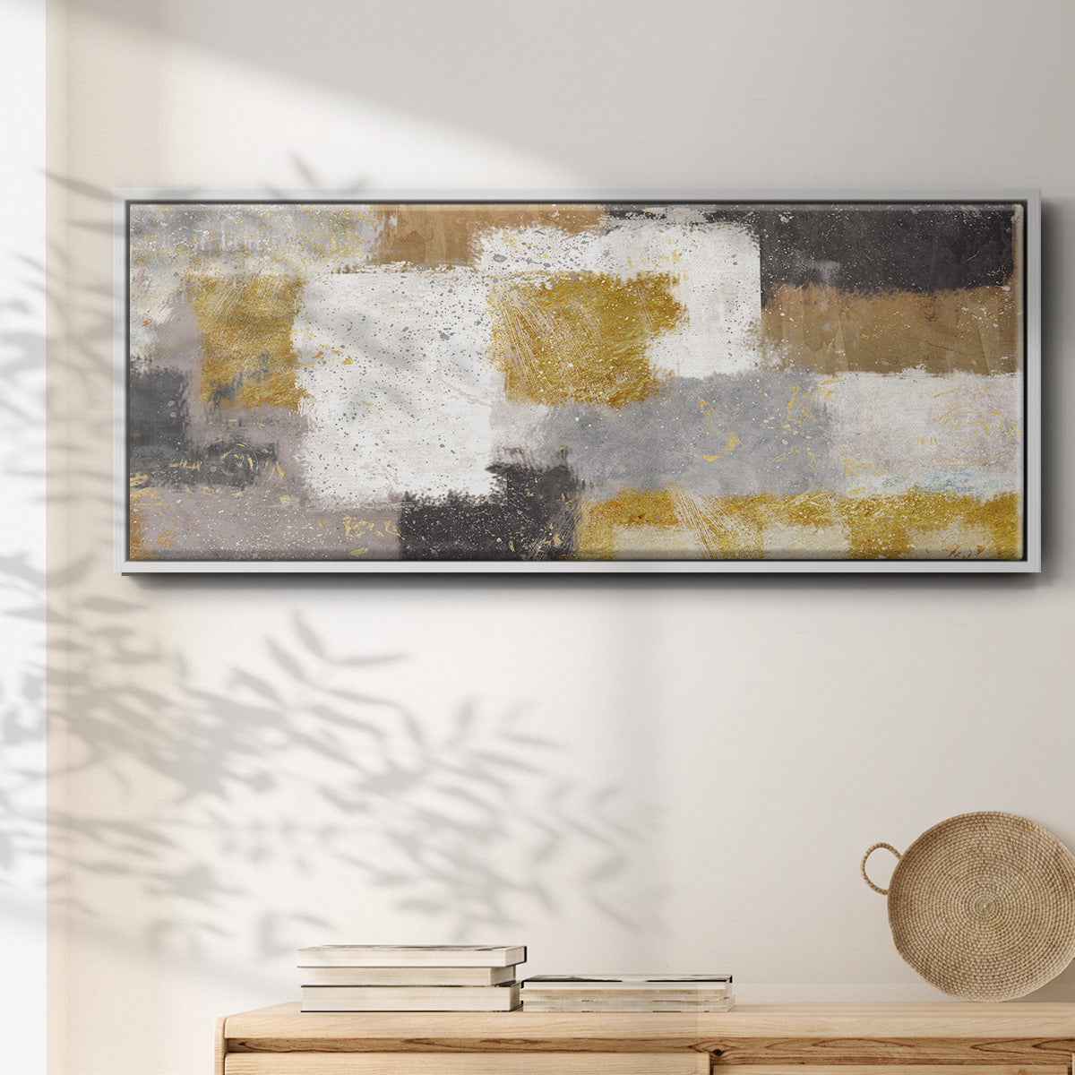 Neutrelle - Floater Framed Canvas Print