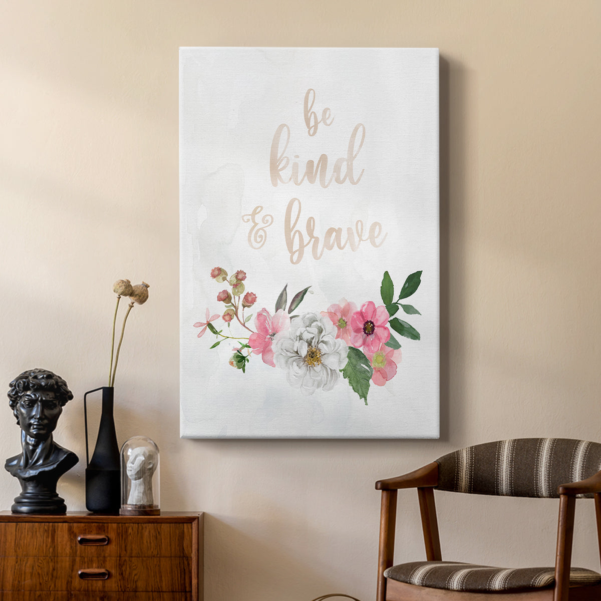 Be Kind and Brave - Canvas Art Print