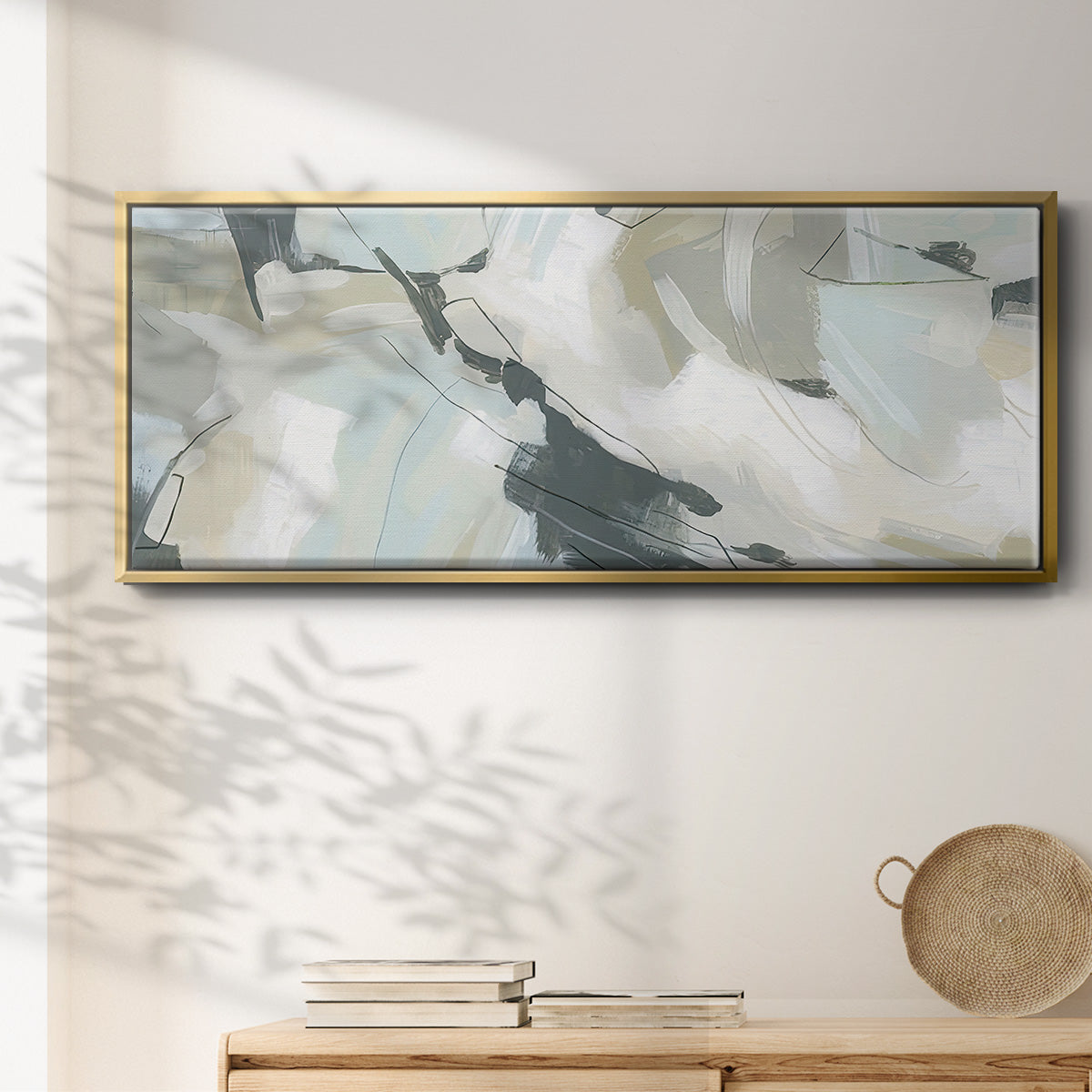 Shadow Cycle V - Floater Framed Canvas Print