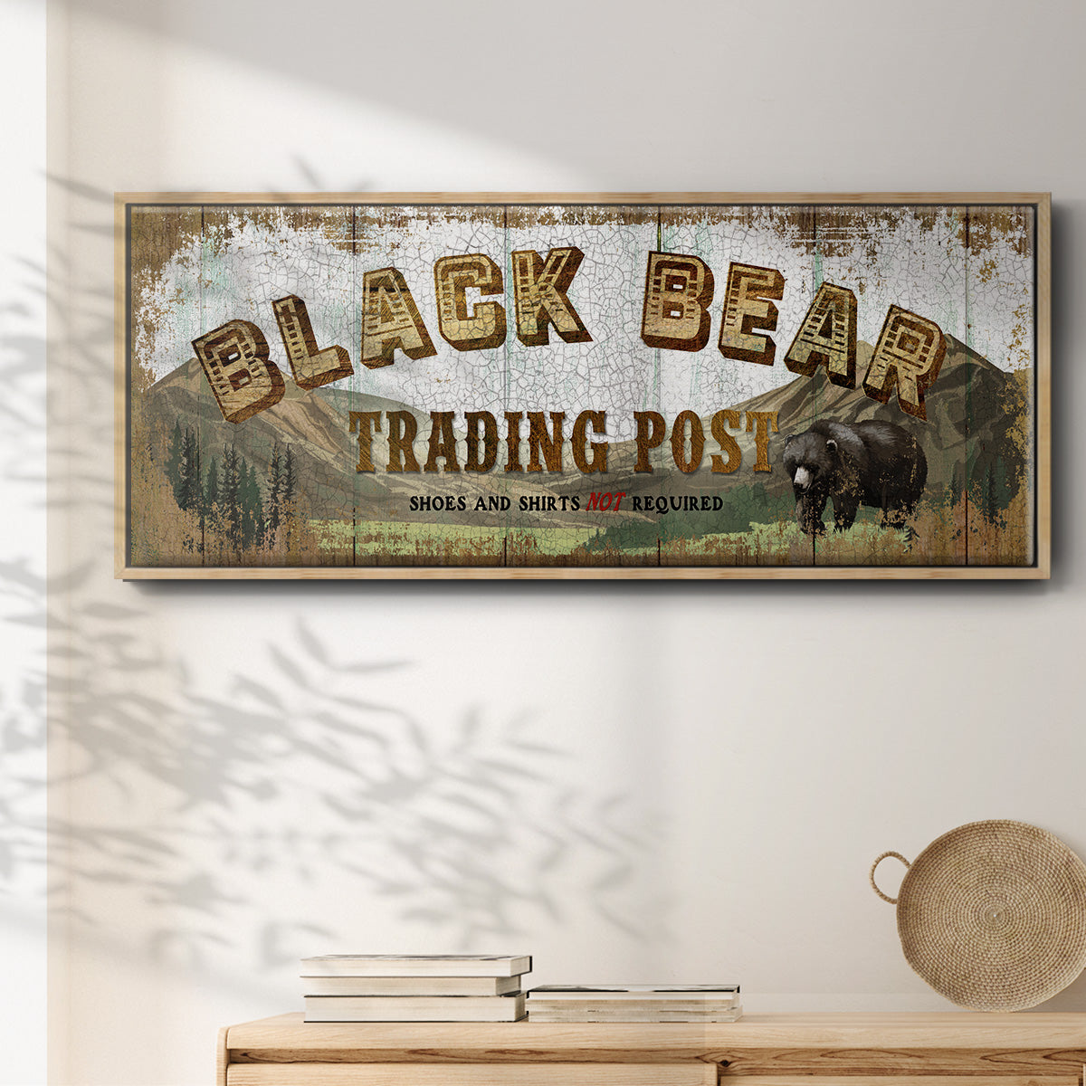 Black Bear Trading Post - Floater Framed Canvas Print