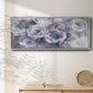 Iced Flowers - Floater Framed Canvas Print