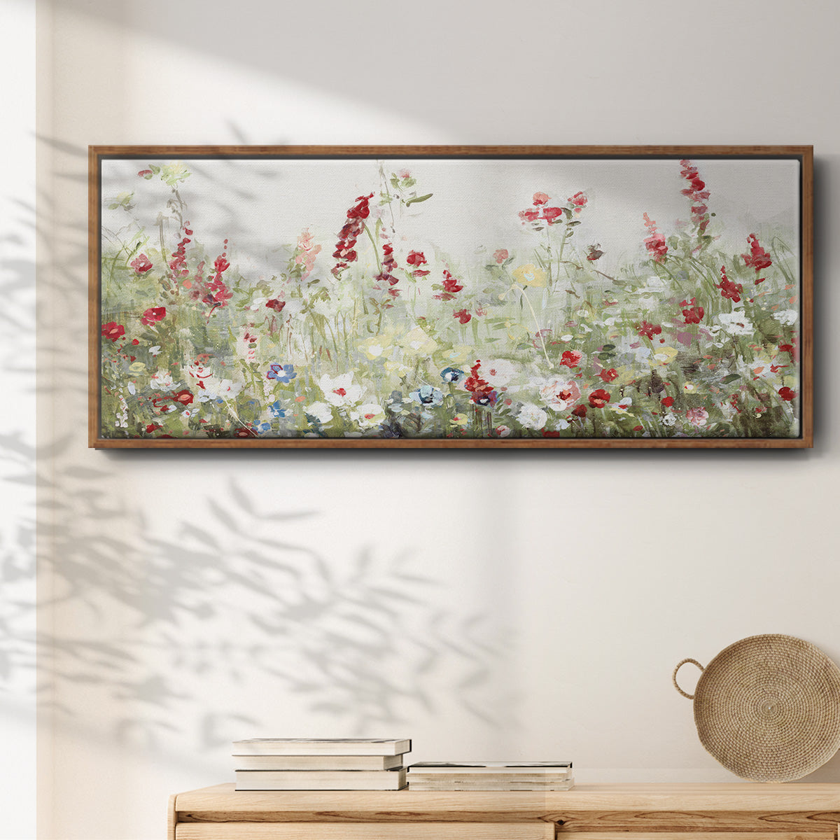 Sweet Spring Meadow - Floater Framed Canvas Print