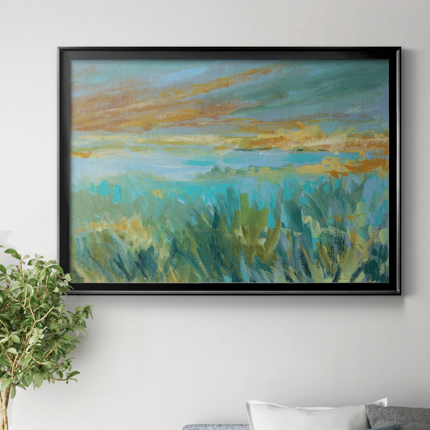 Grassy Beach Premium Classic Framed Canvas - Ready to Hang