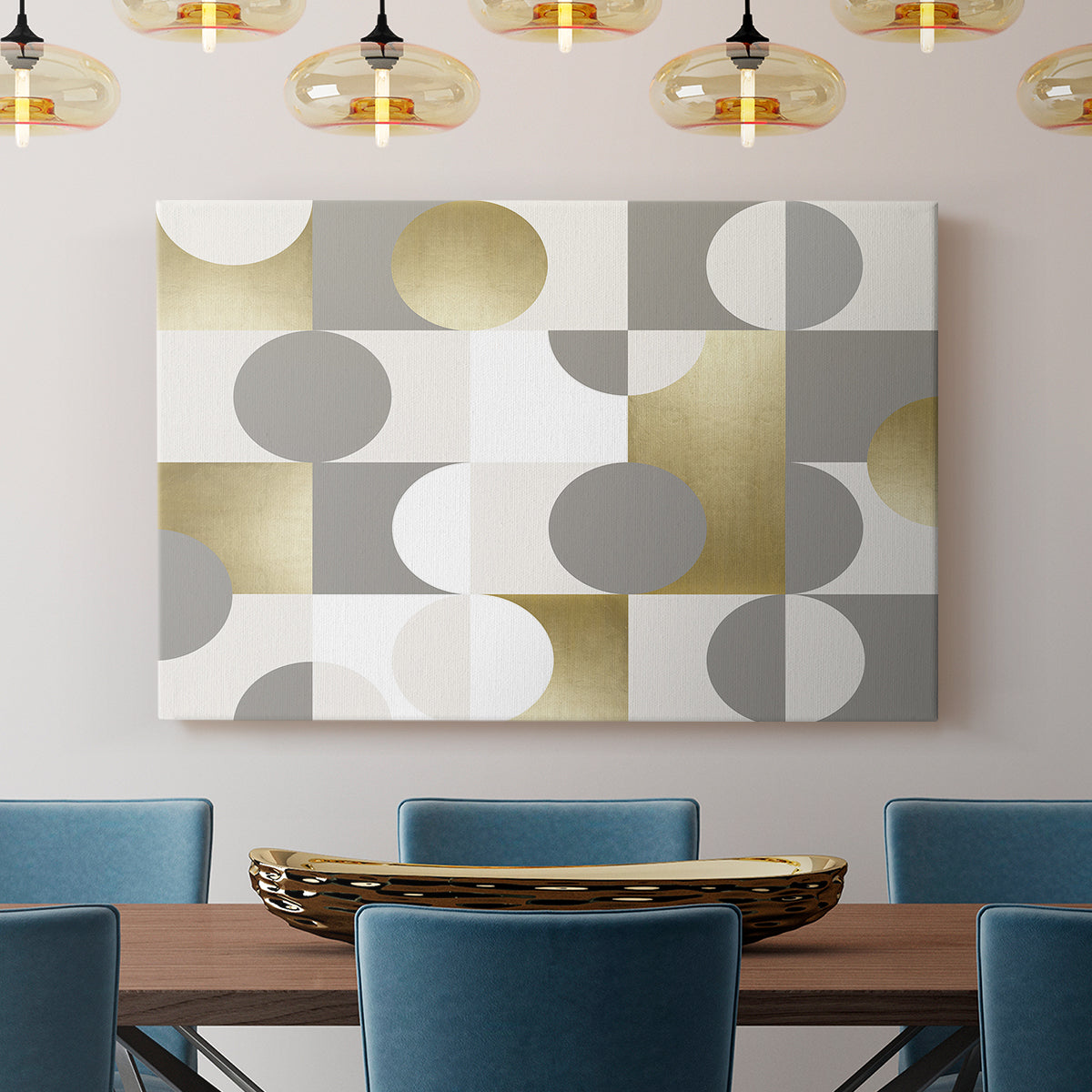 Modern Gold Reflections - Canvas Art Print