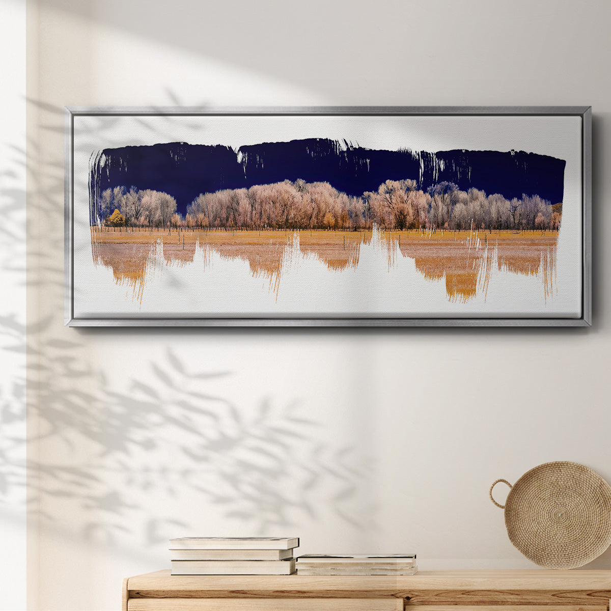Treeline Panorama - Floater Framed Canvas Print