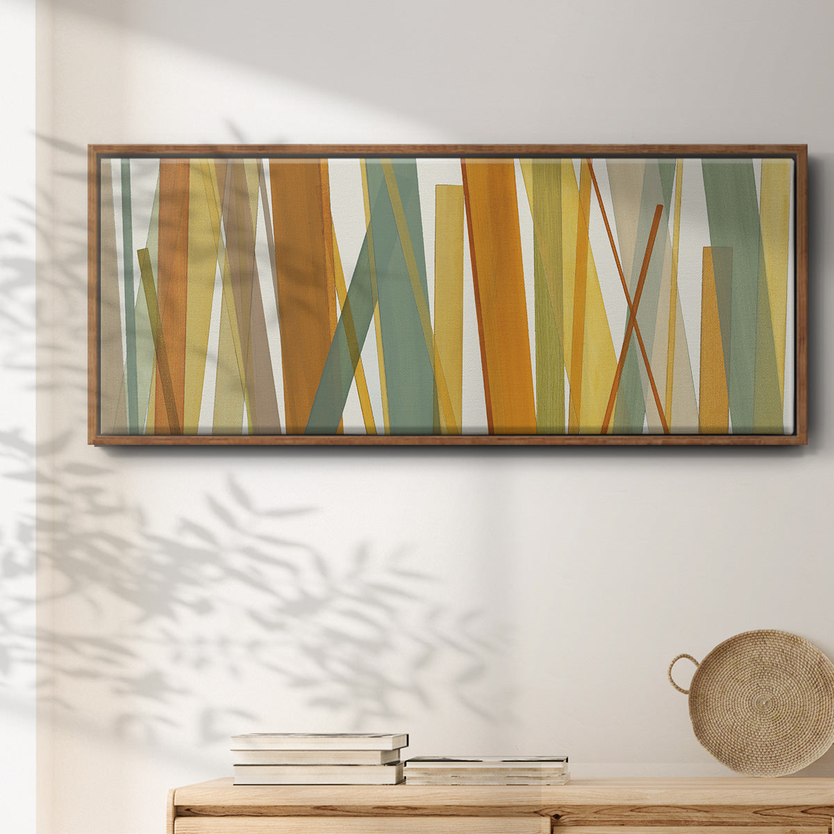 Colorful Lines - Floater Framed Canvas Print