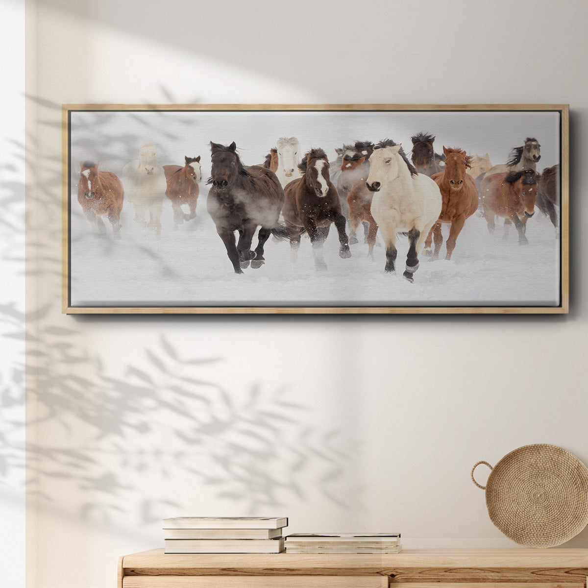 Pasture Run - Floater Framed Canvas Print