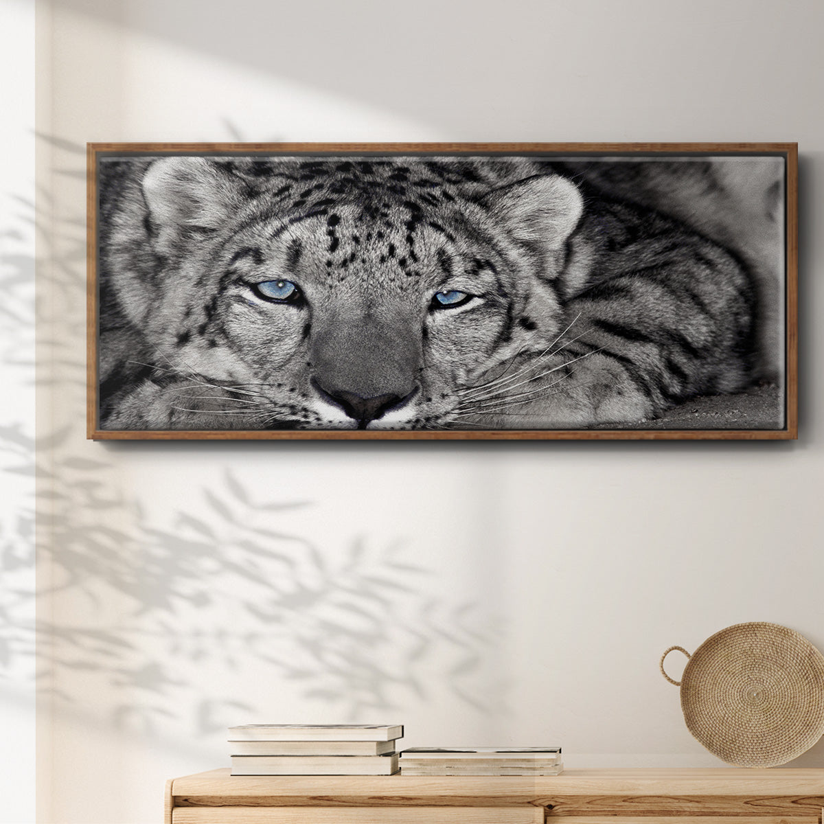 Snow Leopard Sanctuary - Floater Framed Canvas Print